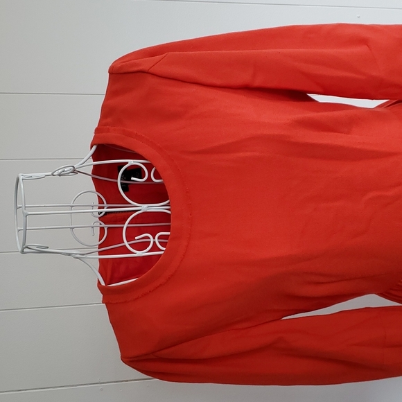 J Crew Tomato Red Wool Dress Size 4 S 3/4 Sleeve Perfect for Valentine's Day - Picture 2 of 4